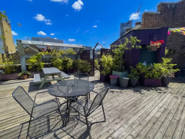 Roof Garden venue at Proper Office in Shoreditch