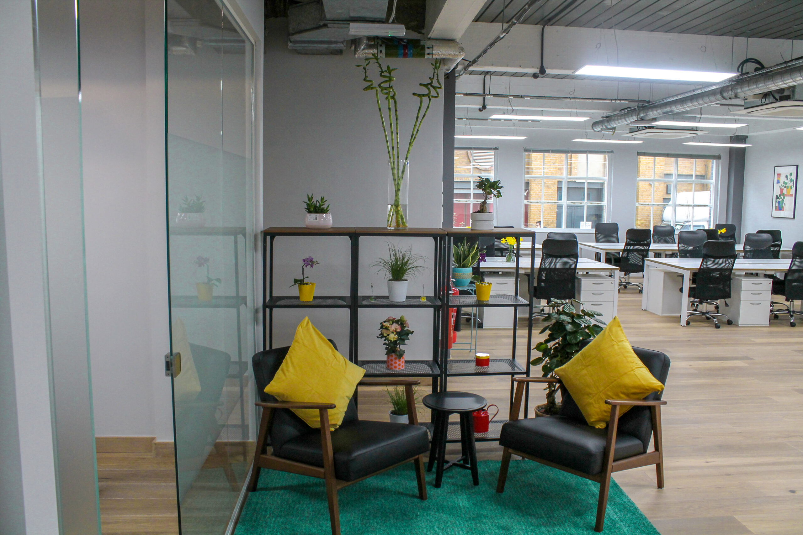 Informal seating area within Office 1.1 at 2 Bath Place
