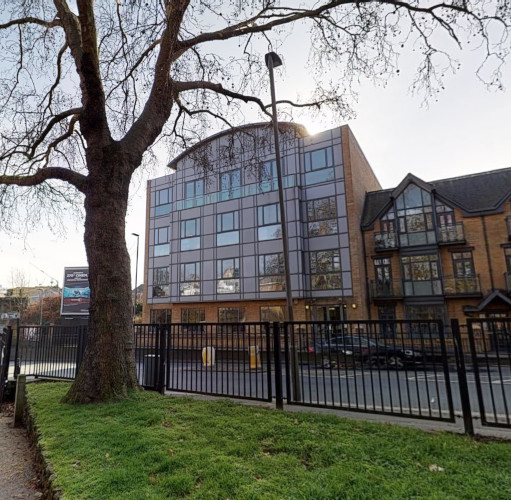Exterior of serviced office building at 57 Putney Bridge Road in Putney London